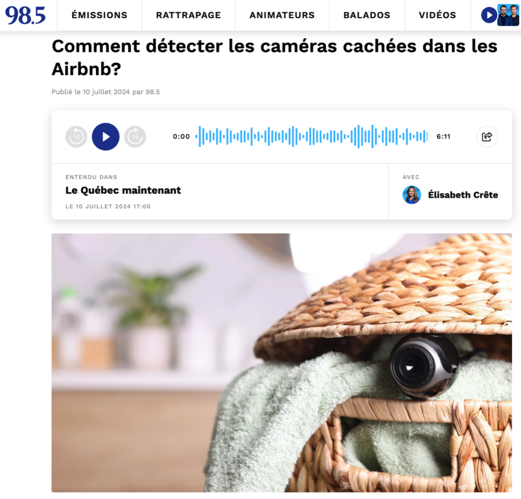 Caméras cachées dans les locations Airbnb, problèmes de protection de la vie privée.