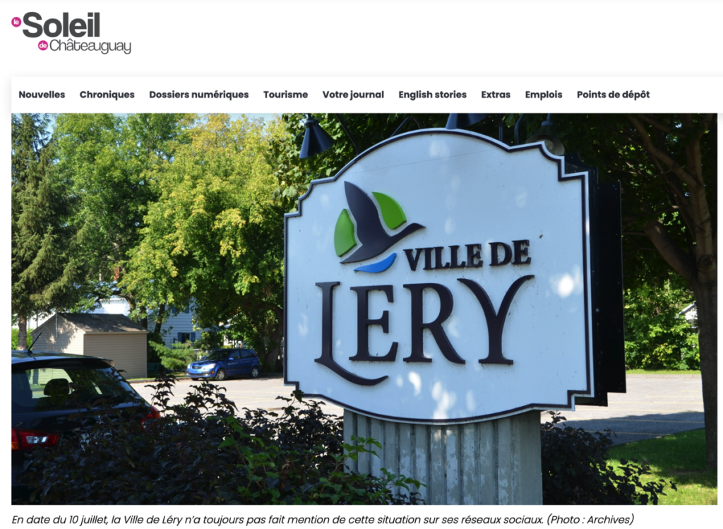 Léry cyber incident, local cybersecurity breach.